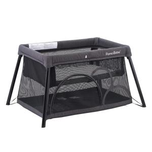 Berço Cercado Portátil Dobrável com Colchão Confortável para Bebês e Crianças, Pamo Babe, Cinza
