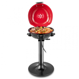 Churrasqueira Elétrica Serve até 15 Pessoas, 110V 1600W, HAPPYGRILL, Vermelha