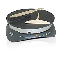 Máquina de Crepe Elétrica antiaderente de Aço inoxidável, 1300W, 110v, KRAMPOUZ A4985033, Preto