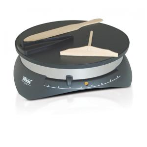 Máquina de Crepe Elétrica antiaderente de Aço inoxidável, 1300W, 110v, KRAMPOUZ A4985033, Preto