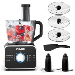 Processador de Alimentos Multifuncional 3.2L com 3 Velocidades, 600W, 110v, FIMEI, Preto
