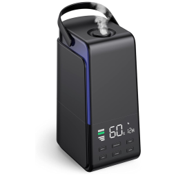 CTOMOA AH043B Umidificador Ultrassônico Portátil 4L com Aromaterapia, até 35H, Área 30m2, 110V, Preto