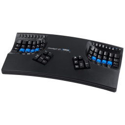 Teclado Ergonômico Dividido Sem Fio Recarregável Reduz a Tensão das Mãos, KINESIS KB600QD, Preto