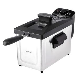 Fritadeira Elétrica 3 Litros de Capacidade, Aço Inoxidável, 110V 1500W, AMZ