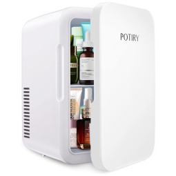 Mini Geladeira para Skincare 6 Litros Portatil, 12V, Branca, 110v, POTIRY MF001, Branco