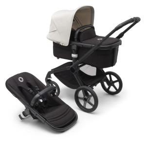 Carrinho de Bebê para Todo o Terreno com Suspensão Total e Assento Extensível, Bugaboo Fox 5, Preto e Branco