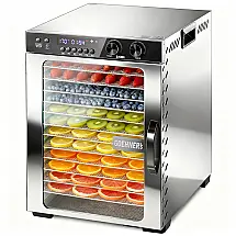 Desidratador de Alimentos Osluken 12 Bandejas Inox 1100W 120V Monitoramento Visual