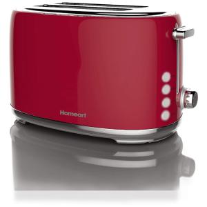 Torradeira 2 Fatias, Aço Inoxidável, 900W, 110v, HOMEART 2 Slice, Vermelho