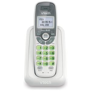 Telefone sem fio VTech CS6114 DECT 6.0 com identificação de chamada , chamada em espera, branco , cinza com 1 aparelho