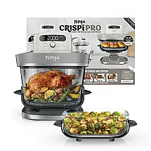 Fritadeira de Ar Ninja Crispi Pro Glass 6 em 1 5,7 L (6 qt) 1800W Cor Bone Air Fry