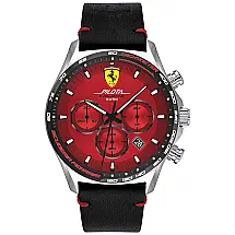 Relógio Masc Quartzo Aço Inoxidável Prova D 50m, SCUDERIA FERRARI 0830713, Preto