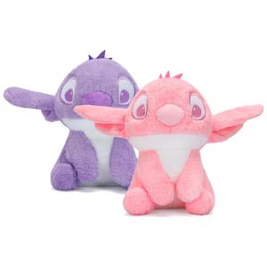 Kit 2 Pelúcias Stitch com 15 cm de Altura para Bebês e Crianças de Todas as Idades, NanWind, Roxo e Rosa