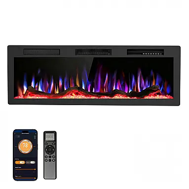 Lareira Elétrica R.W.FLAME 127x44cm 1500W