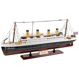 Barco Decorativo Titanic de Madeira, Escala 1:450 com Detalhes Complexos e Autênticos, HOME DECOR SAILINGSTORY