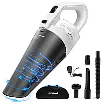Aspirador de Pó Automotivo Portátil Bateria Recarregável Com LED Leve Limpeza Doméstica e Carro, ZERHUNT VacuumC2