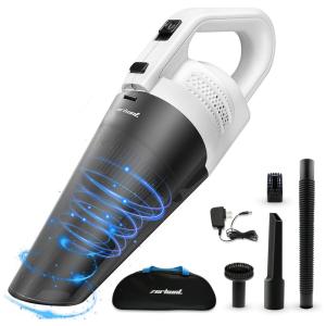 Aspirador de Pó Automotivo Portátil Bateria Recarregável Com LED Leve Limpeza Doméstica e Carro, ZERHUNT VacuumC2
