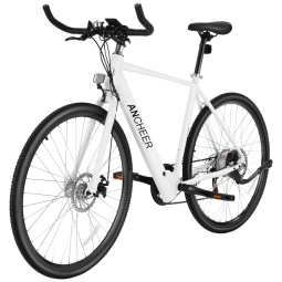 Bicicleta Elétrica ANCHEER para Adultos, 20MPH, Aro 700C, Bicicleta de Passeio com Bateria de 36V, Display Digital Central, Freios a Disco
