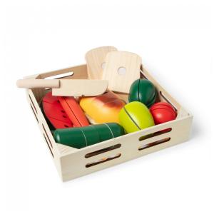 Kit Alimentos de Cortar Infantil de Madeira com 25 Peças para Crianças Acima de 3 Anos, Melissa & Doug