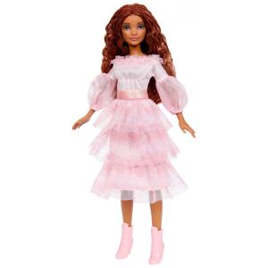 Boneca Ariel Celebration com Cabelo Ruivo e Vestido Rosa, Inspirada no Filme A Pequena Sereia da Disney, Mattel