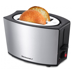 Torradeira Elétrica 2 Fatias com 6 Níveis de Tostagem em Aço Inoxidável, 110V, Elite Gourmet ECT2428, Preta