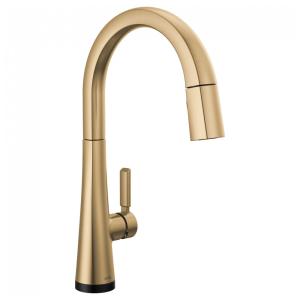 Torneira Cozinha com Tecnologia Touch2O e Pulverizador Pull Down, Delta Monrovia 9191T-CZ-PR-DST, Champagne Bronze