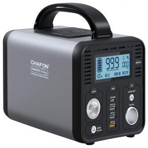 CHAFON Estação de Energia Portátil Saída 110V, CA 12V, 10A DC e USB e USB C 500W Lanterna LED