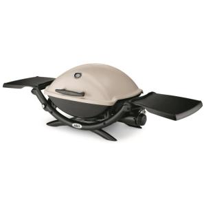 Weber Q1200 Churrasqueira a Gás Portátil com Mesa Auxiliar 8500 BTU serve até 3 Pessoas, Cinza