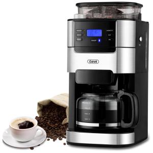 Cafeteira Elétrica U Expresso Manual 1.5L com Moedor de Café Embutido, 900W, 110v, GEVI GECMA025AK U, Preto