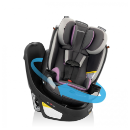 Cadeira para Carro 2em1 Rotativa Evenflo Revolve360 Slim Sutton Roxo Compacta Rear-Facing Forward-Facing