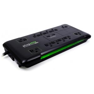 Protetor Contra Picos de Energia e Raios com 12 Portas CA e 2 USB, 110v, PLUGABLE PS12 USB2B, Preto