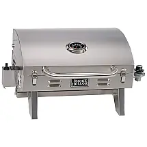 Grill Aço Inox de Mesa a Gás Propano 1 Queimador, MASTERBUILT SH19030819, Prateado