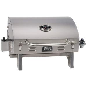 Grill Aço Inox de Mesa a Gás Propano 1 Queimador, MASTERBUILT SH19030819, Prateado