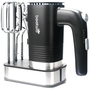 Hand Batedeira de Mão com 5 Velocidades e Acessórios de Aço Inox, 400W, 110v, BEETWO, Preto