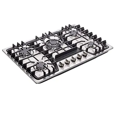 Cooktop Inox Escovado 5 Bocas