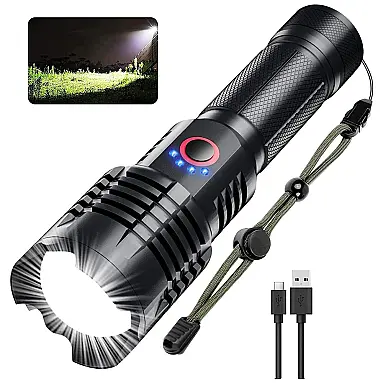 Lanterna LED Portátil Recarregável 9000