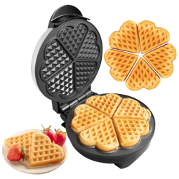 Máquina de Waffle Antiaderente, Aço Inoxidável, 1100W, 110v, CUCINAPRO 1475, Prateado