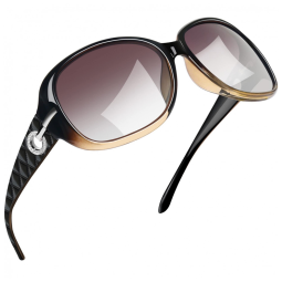 Óculos de Sol Feminino com Proteção UV, Joopin A18, Marrom Gradiente
