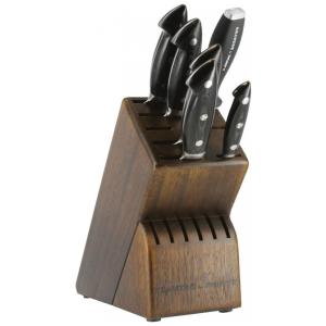 de Conjunto de Facas com Afiador Embutido e Bloco de Bancada 6 Peças, KRAMER BY ZWILLING 34952 003, Preto