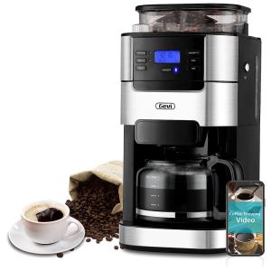 GEVI Cafeteira Elétrica Programável 1.5L, com Painel Digital, 900W, 110V, Preto
