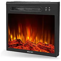 Lareira Elétrica de Embutir A50x58L com Proteção Contra Superaquecimento e Chamas Realistas, 110V 1500W, MOCIFI, Preta