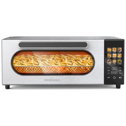Forno de Convecção 10 em 1, 15L com Display LCD, 10 Funções Predefinidas e 4 Acessórios, 1800W, SEEDEEM, Prata