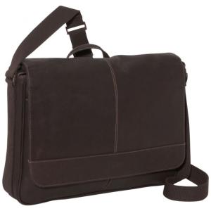 Bolsa Maleta de Couro Masculina para Laptop, KENNETH COLE REACTION, Marrom Escuro