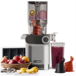 Espremedor de Sucos Lento, Anybear 200W, para Frutas e Legumes Inteiros , Juicer Lento com 2 Rolos ,Materiais Tritan , Livre de BPA .