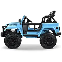 Joywhale Carro, Carrinho Elétrico 2 Assentos 12V, com Luzes de LED e Controle Remoto, Azul