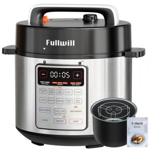 Panela de Pressão Elétrica Fullwill 9 em 1, 12 Programas Instantâneos Multi Cooker, Panela Antiaderente de 6 Litros