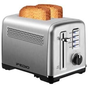 Torradeira de 2 Fatias com 7 Níveis de Toagem, Aço Inoxidável, 900W, 110v, IFEDIO ST 230 UL, Prateado