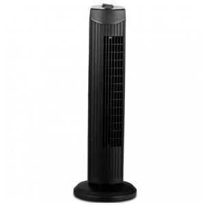 Ventilador de Torre Oscilante Silencioso com 3 Velocidades e 3 Modos, 110V 35W, COSTWAY, Preto