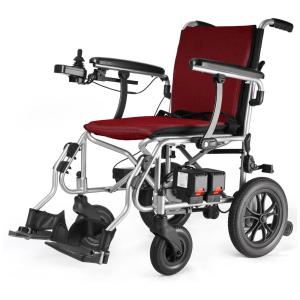 DeerPlanet Andador Adulto Idoso com Apoio de Braço, Assento Acolchoado e Cesto, Suporta até 136 kg, Vermelho Escuro