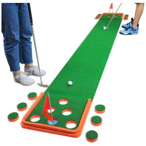 Tapete de Golfe para Espaço Interno e Externo para Treinamento, 3,5 Metros, SPRAWL, Verde e Laranja