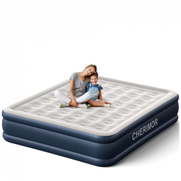 Colchão de Ar Califórnia King Size com Bomba Embutida, Conforto de Luxo para Visitas, Prático e Acolhedor, com Bolsa de Transporte,CHERIMOR